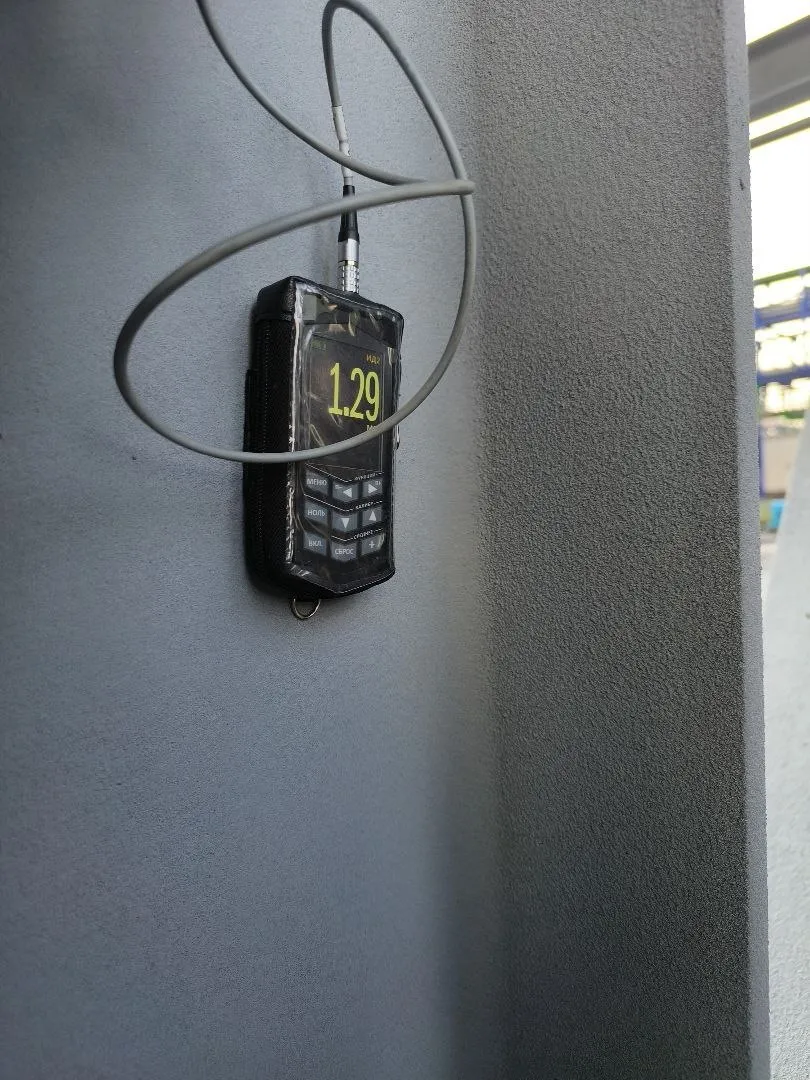 Замер толщины покрытия: 1,29 мм