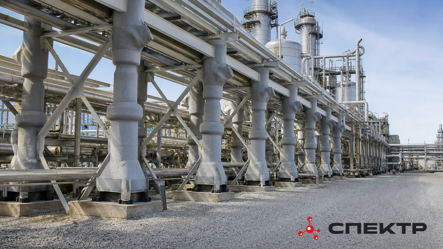 Эстакада на нефтехимическом объекте