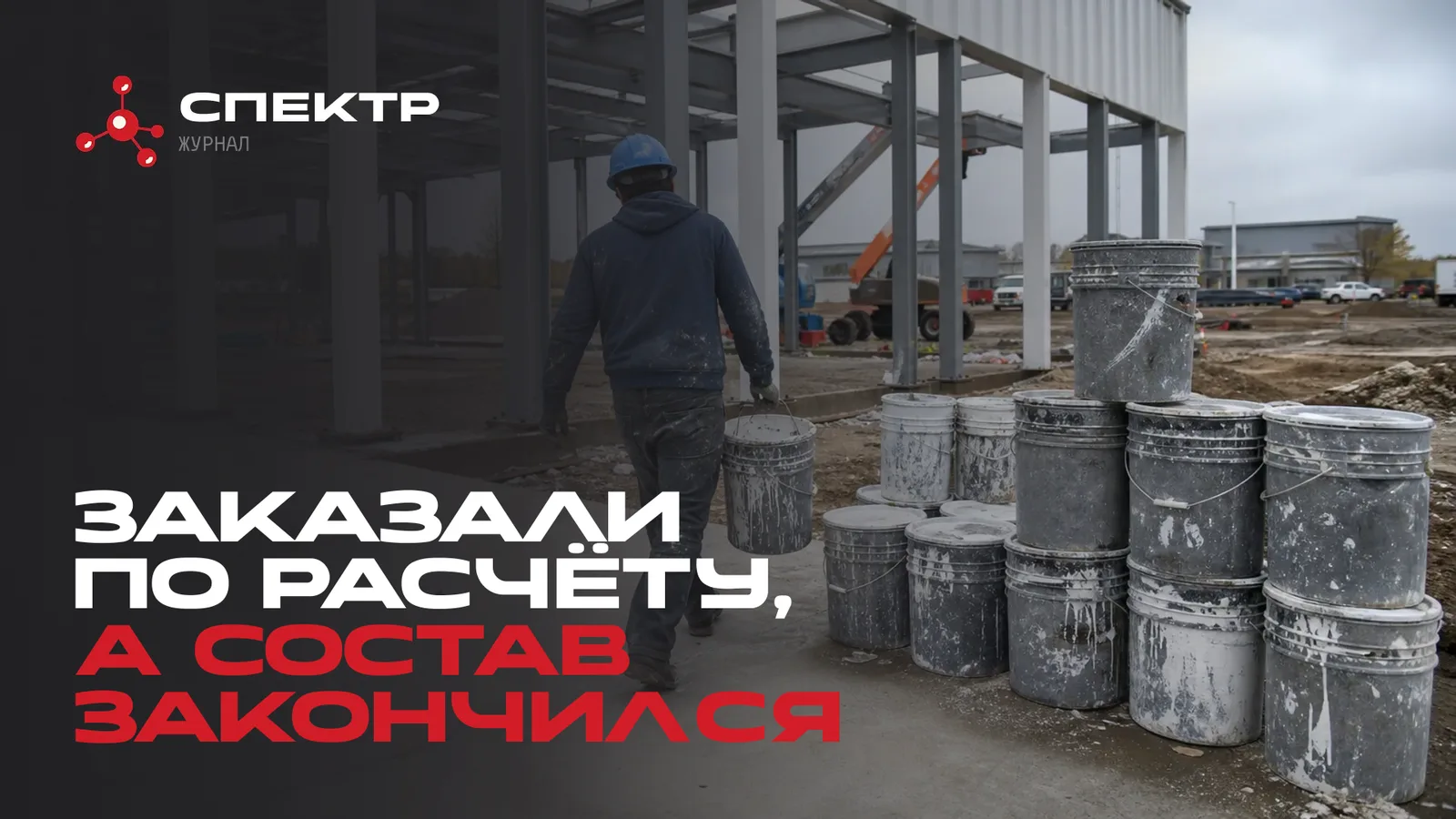 Пустые вёдра у недокрашенного каркаса